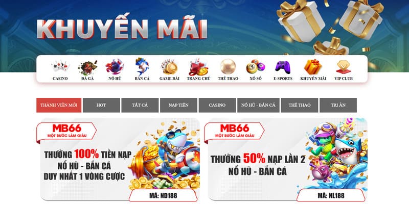 Khuyến mãi hot của Mb66